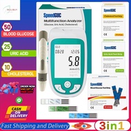 ✧3 IN 1 Blood Glucose Meter Cholesterol Test Kit Uric Acid Meter Glucometer Diabetes Gout Blood Sugar Test Strips✡