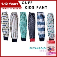 Cotton Long Pants Kids Boy &amp; Girl with Cuff (1Y-12Y) / Seluar Jogger Budak Panjang dan Bercekak Cotton