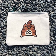 虎斑貓屁屁の日常 帆布零錢包 手工印製 Coin bag