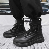 Winter Socks Black Fur Men's Boots Gothic Shoes 2024
