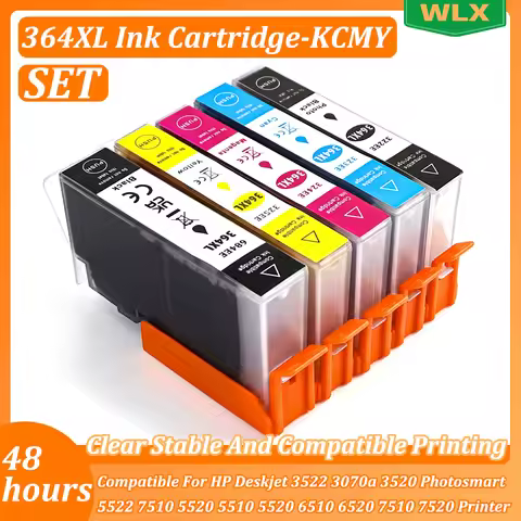 SET 364 364XL Ink Cartridge Compatible For HP Deskjet 3522 3070a 3520 Photosmart 5522 7510 5520 5510