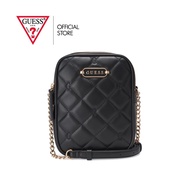 GUESS กระเป๋าสะพายข้างผู้หญิง รุ่น VG903471 QUINCEY MINI DBL ZIP CROSSBODY สีดำ