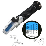 iMiceSalinity Refractometer 0% - 10% Hydrometer Water Salt Tester for Aquarium Fish Tank Pool w/ Car