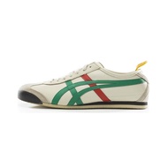 Leather onitsuka Tiger Mexico Cushioning gel classic casual leather running for men/ women shoes Milky white/green/red