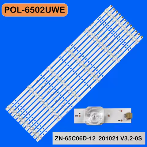 LED backlight bar For POL-6502UWE ZN-65C06D-12 201021 V3.2-0S 65V6 12X6