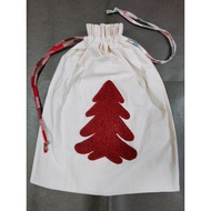 Drawstring bag for Christmas gifts. Drawstring bag decorated with Christmas image. Large Size 35x45c