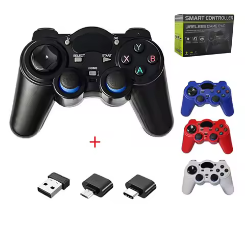 2.4G Controller Gamepad Wireless USB AdapterJoystick With Micro/Typec OTG Converter for P3 Android P
