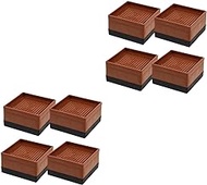 Veemoon 8 Pcs furniture mat stackable bed risers bed riser blocks bed leg risers bed height extenders table chair risers bed blocks bed furniture risers soft rubber heavy Leg table