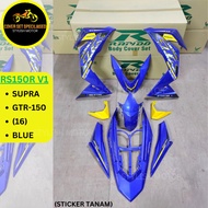 (STICKER TANAM/AIRBRUSH) RAPIDO COVER SET RS150R V1 SUPRA GTR-150 (16) BLUE