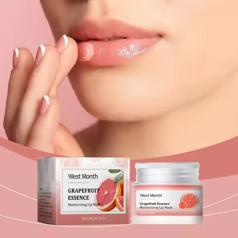 West Month 20g Grapefruit Moisturizing Lip Mask Nourish Lip Shiny Anti Cracking Remove Dead Skin Hyd