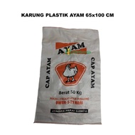 Karung Plastik 50kg 50 kg Uk 65 x 100 cm Putih Baru Gabah Pakan Ternak