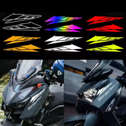 Motorcycle Front Fender Comb Pull Flower Decal Reflective Motorbike Tail Box Body Decal For YAMAHA S