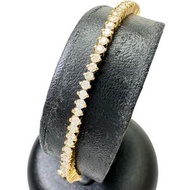 Pre-owned 2.00ct diamond tennis bracelet in 18k gold, 6.9g, 18cm, for women.