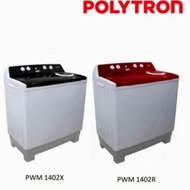 mesin cuci polytron 2 tabung pwm 1402 14 kg