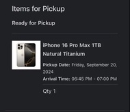 iPhone 16 pro max 1tb 原色