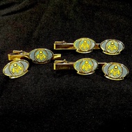 Persatuan PTD (PPTD) Tie Pin & Collar Pin Set in acrylic Box / Brass Color Metal
