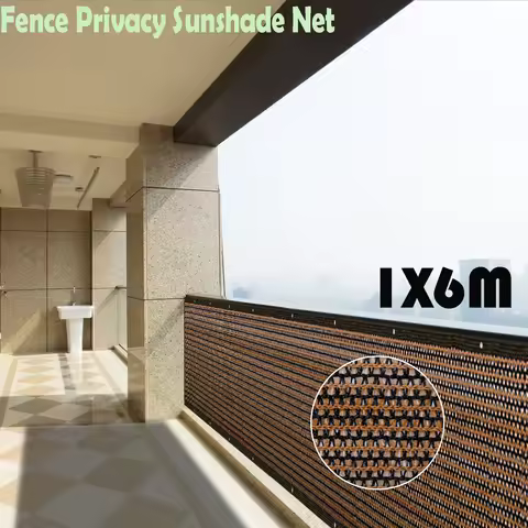 Privacy Fence Screen 120GSM Mesh Shade Net Cover 3.28×19.68ft Effective Shading Fence Panels with 50