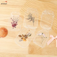 120 Pcs Transparent Dried Flower Bookmark Kit DIY Transparent Bookmark Without Dried Flower for Book