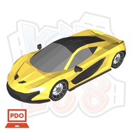 McLaren P1 Gold Paper Model