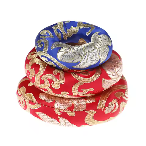 1PC Yoga Tibetan Singing Bowl Mat Himalayan Hand Hammered Chakra Meditation Religion Belief Buddhist