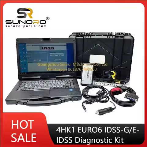For Isuzu 4HK1 EURO6 IDSS-G/E-IDSS Diagnostic Kit – 2023B Software + CF53 Rugged Laptop for Excavato