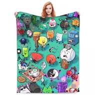 BFDI Inanimate Insanity All Characters Cartoon Battle for Dream Island Blanket Bedding Off Soft Bedr