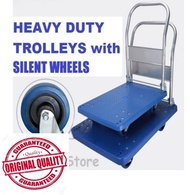 HEAVY DUTY PVC TROLLEY/ SILENT WHEELS/ LIGHTWEIGHT DURABLE PLATFORM CART/ 150KG/300KG