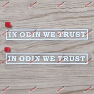 (2) 6'' White in Odin We Trust Word Decal Sticker Norse Viking sda3