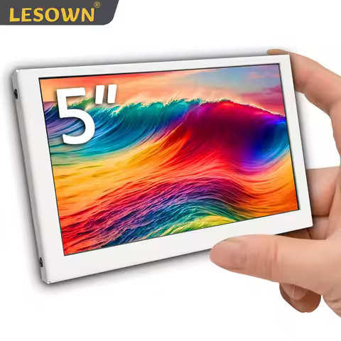 LESOWN 5 inch Monitor mini Screen HD 800x480 IPS HDMI LCD Auxiliary micro Display for Raspberry Pi 5
