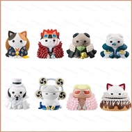 HJ4 8pcs One Piece Action Figure Cat Luffy Doflamingo Enel Kid Lucci Sir Crocodile Model Dolls Toys 