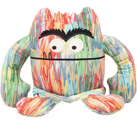 Emothional Monster Plush Toys Big Mouth Demon Stuffed Anime Plushie Colorful Dolls for Birthday Hall