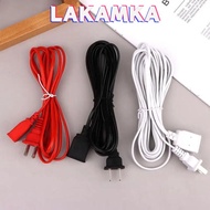 LAKAMKA Power Extension Cord, 2/3/5m PVC AC Power Cord, Copper Two-pin Wire