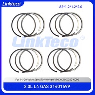 Engine 4pcs Piston Rings Set For 2.0 T L Volvo S60 S90 V40 V60 V90 XC40 XC60 XC90 2.0L 2.0T 14-20 B4