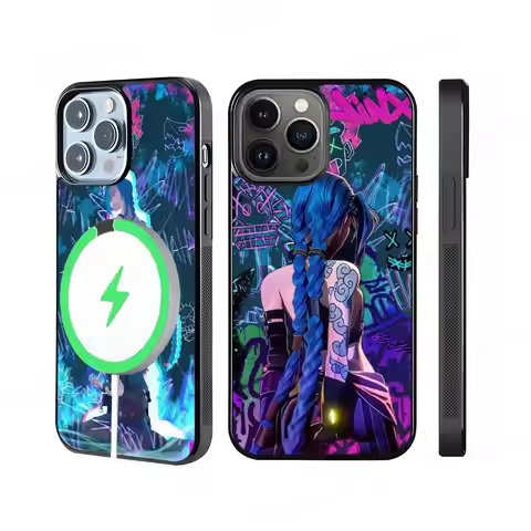 Graffiti Arcane Jinxs Phone Case Magnetic Case For iPhone 17 16 14 13 12 11 15 Pro Max Plus For Mags