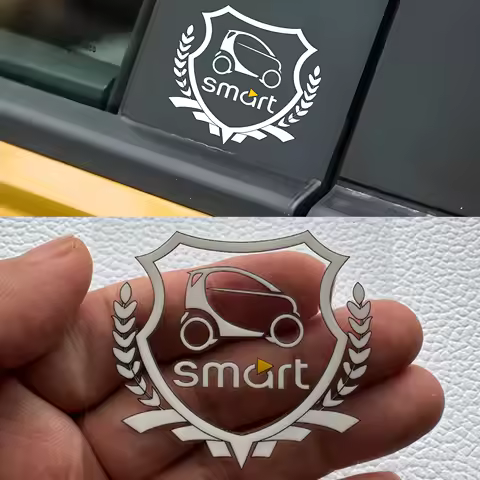 1 autocollant voiture - Emblème et décalcomanie automobile pour Benz Smart 451 453 Fortwo Forfour Ac