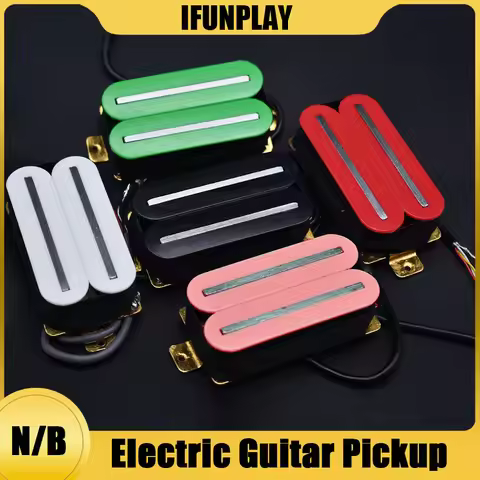 1Pcs 2-Dual Blade Electric Guitar Pickup Neck Bridge Pickup 4 Coil Humbucker LP ST Electric Guitar P