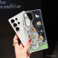 Swimming cap, cartoon pattern, clear metal, phone case with camera design For Samsung A10S A50 A26 A