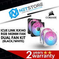CORSAIR ICUE LINK RX140 RGB 140MM FAN DUAL FAN KIT (BLACK/WHITE)