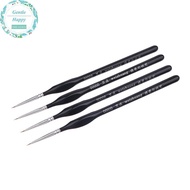 GentleHappy 5Pcs 00000 Precision Fine Tip Paint Brush Set For Acrylic Models Mini Miniature Detail N