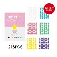 New Star & Heart Shaped Star Pimple Patch, Colorful Invisible Acne Removal Skin Care Stickers, Conce