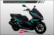 Stiker PCX 160 Hitam Cutting Sticker kode P Bahan Oracal