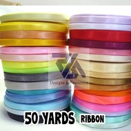 1/4 -50yards Plain Ribbon for souvenirs/giveaways Ribbon Satin Ribbon Hamper