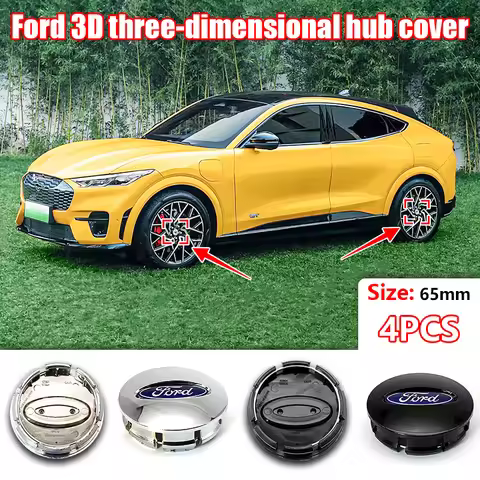 65mm Car Wheel Center Cap Hub Covers Badge Accessories For Ford Fiesta Mk7 Focus 2 Mk3 F150 Mondeo C