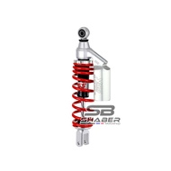 MERAH Shock Mioyss Vario Scoopy 300MM GPlus Gseries Red Spring Silver Tube