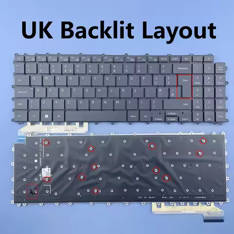 UK Backlit Keyboard For Samsung Galaxy Book Pro NP950QDB NP950QED NP950XED NP960XFH NP750QFG Series