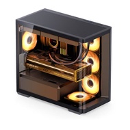 Josber JONSBO D300Black、White MATX Curved Sea View Room with No Pillars in the Chassis360Radiator