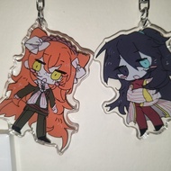 Game KeyChain Women Limbus Company Key Chain for Men Hong Lu Key Ring Ishmael Acrylic Keyring Party 