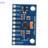 SAIA 9-Axis Sensor, MPU‑9250 GY‑9250 9-Axis Gyroscope Module, Sensor Module 3-5V 16 Bit Acceleromete