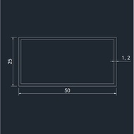 2025 Model Baharu 6063 Aluminium Aloi Tiub Persegi Profil Aluminium Tiub Persegi Tiub Segi Empat Tiu