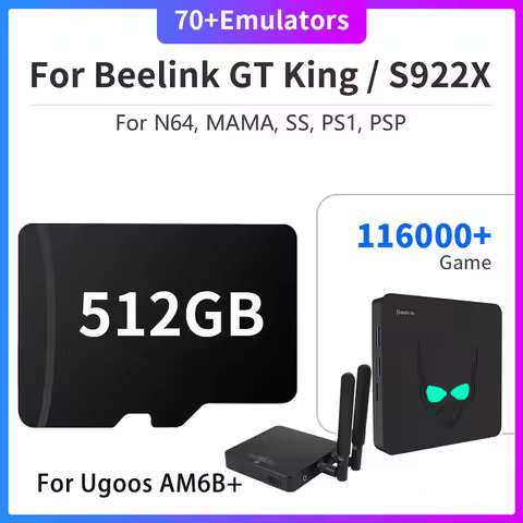 Memory Card pre-installed 116000+ Retro Games For Beelink GT King Amlogic S922X Video Game Consoles 